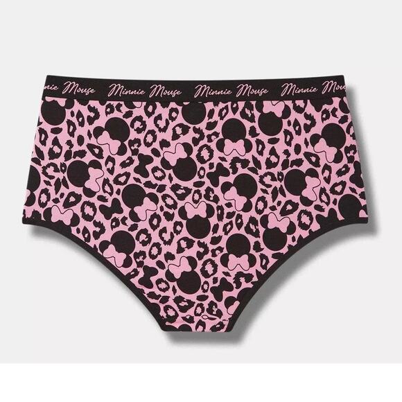 Torrid 4X Disney Pink Leopard Minnie Mouse Mid Rise Cotton Brief Panty Panties - Picture 2 of 2